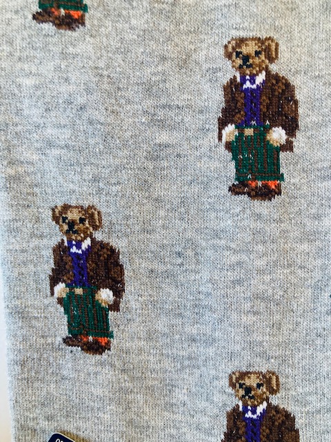 クルーソックス  POLO RALPH LAUREN  ベア総柄