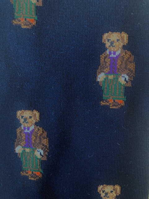 クルーソックス  POLO RALPH LAUREN  ベア総柄